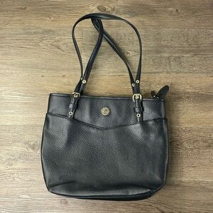 Ann Klein Women’s Black Structured Tote Bag, Shoulder Bag